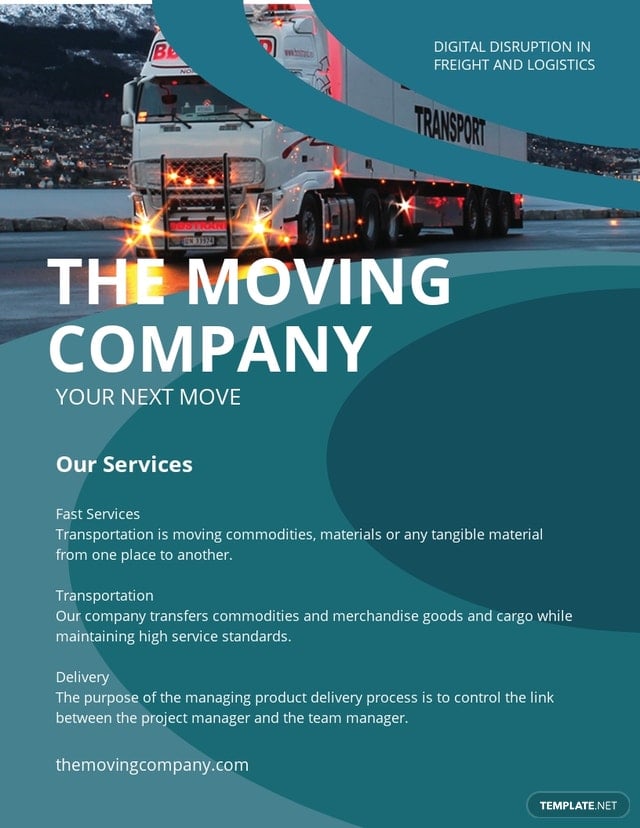 trucking logistics pamphlet template