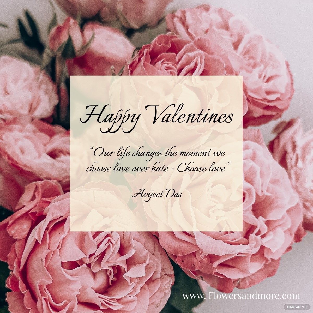 valentines day quote linkedin post template