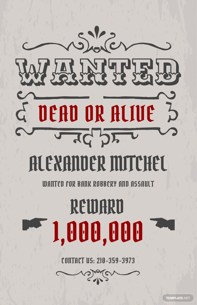 wild west wanted poster template