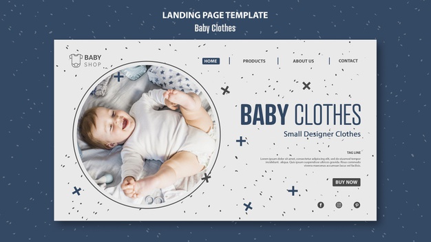 baby clothes landing page template