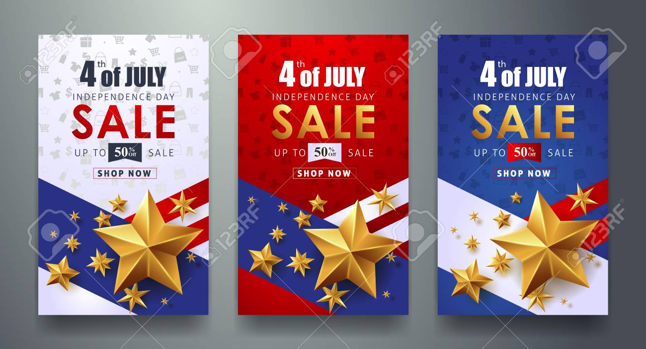 03845741 usa independence day sale promotion advertising banner template 4th of july celebration poster templ