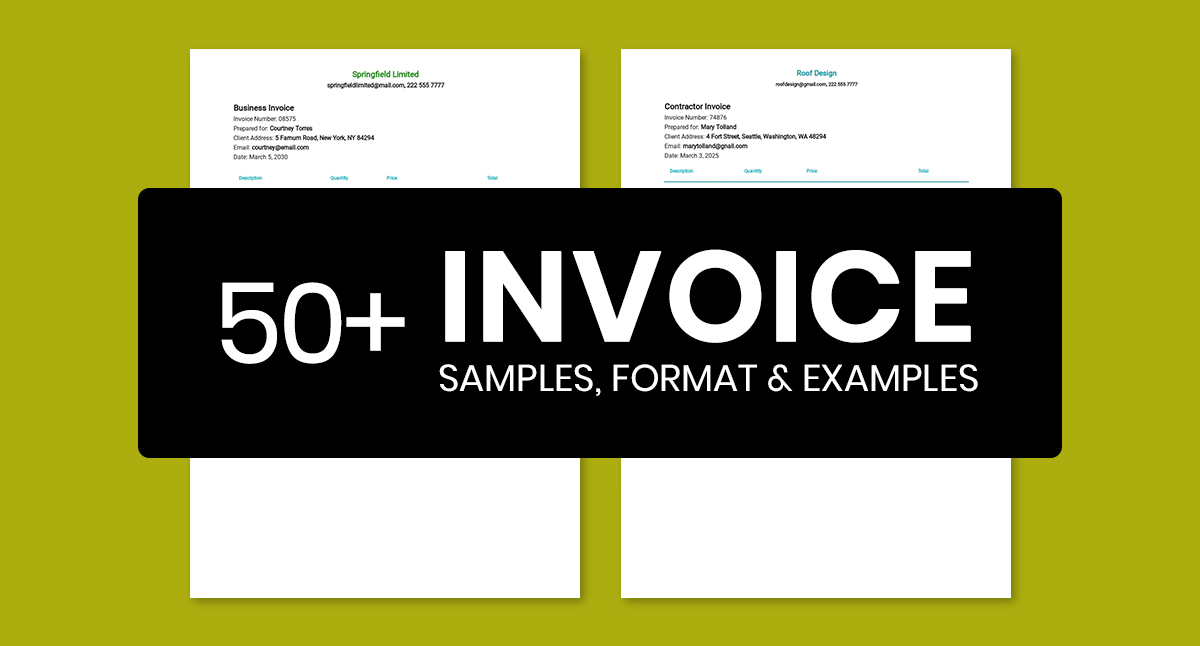 50+ Invoice Samples, Format & Examples 2023