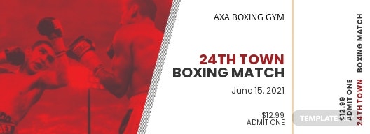 boxing ticket template