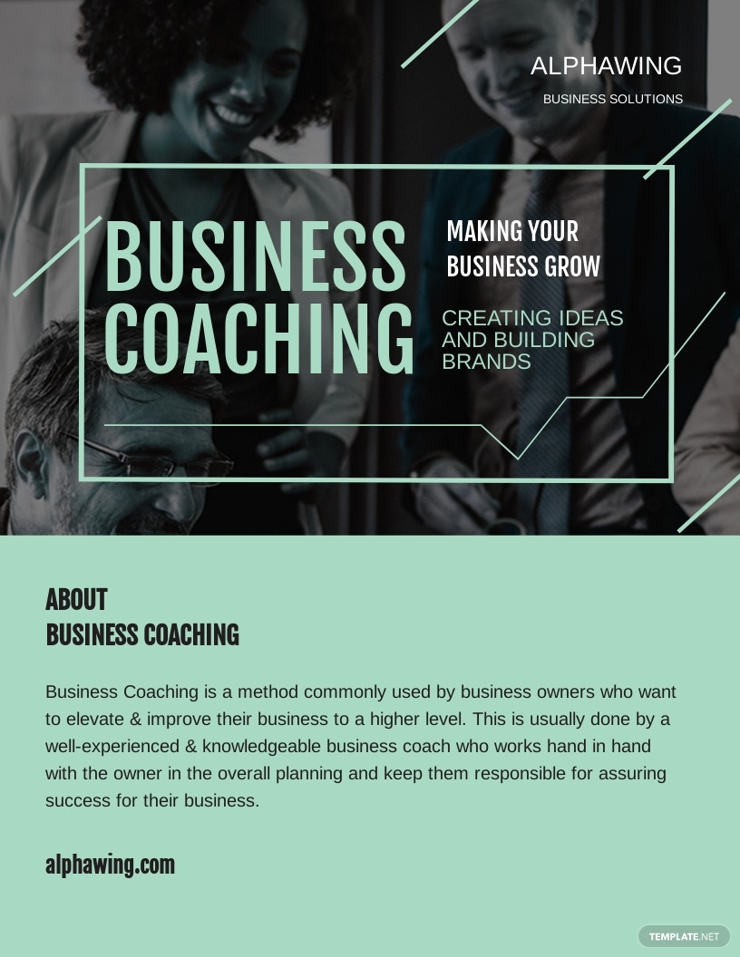 business coach pamphlet template