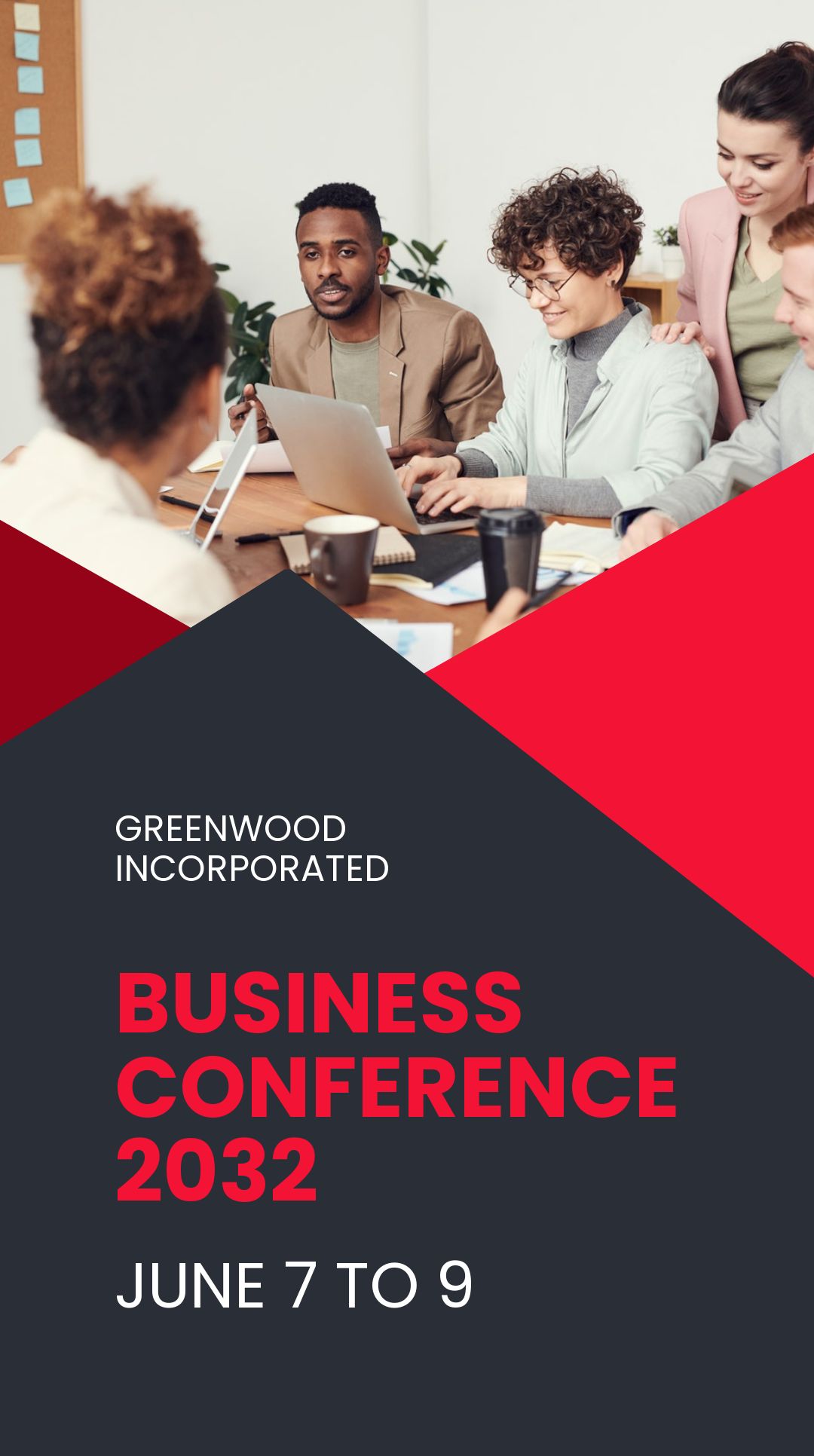 business conference whatsapp post template