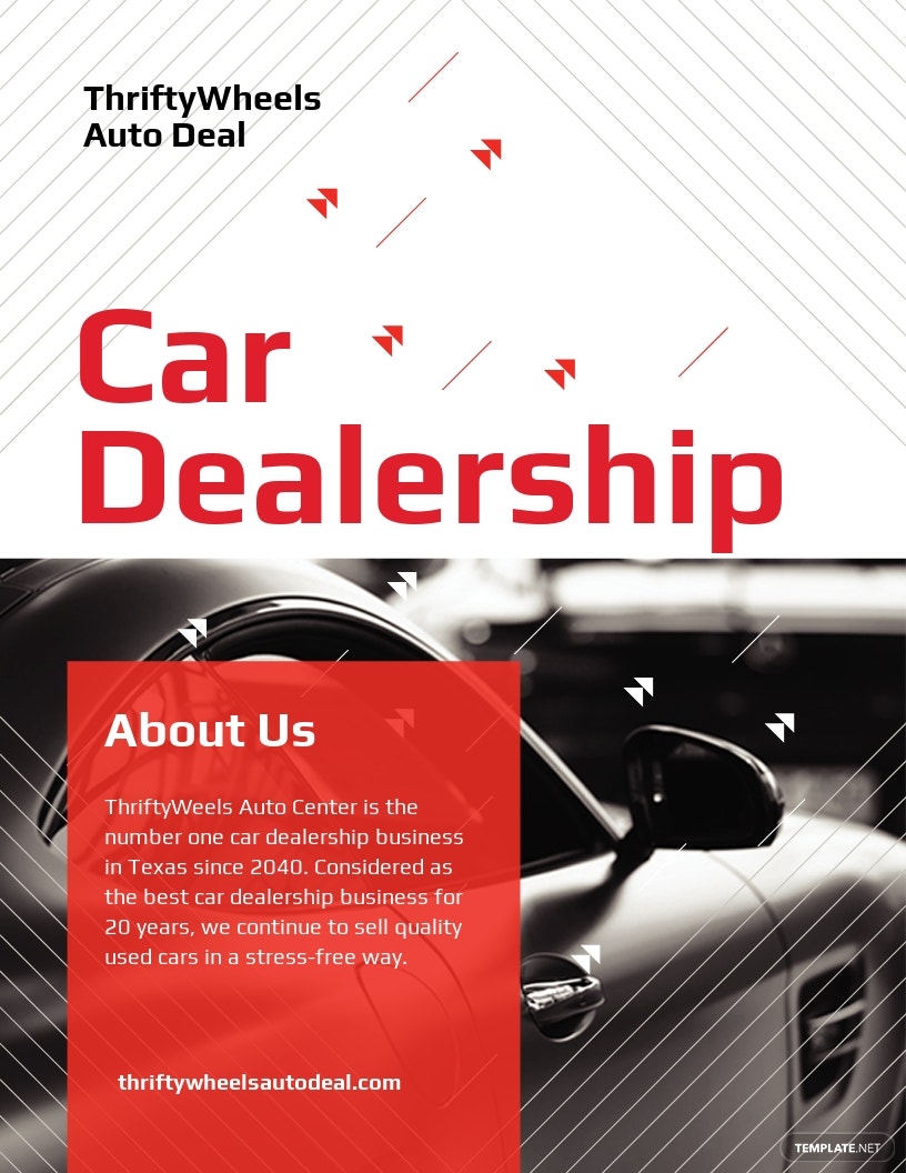 car dealership pamphlet template