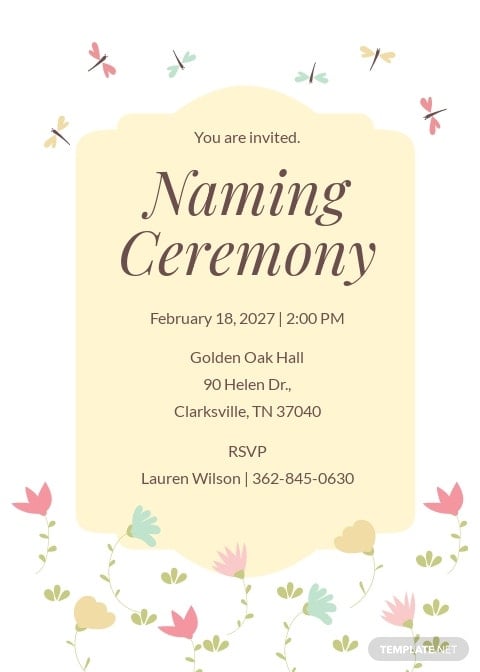ceremony invitation template