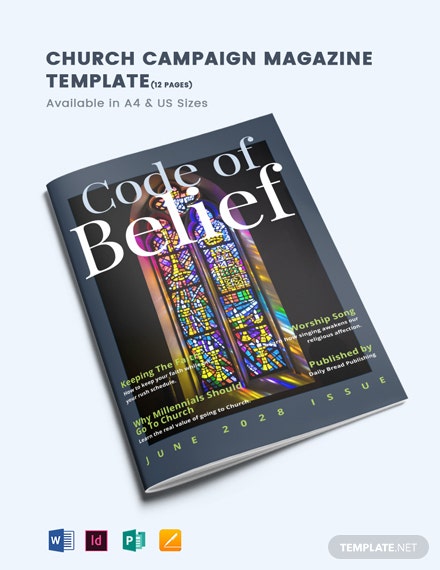 church campaign magazine template