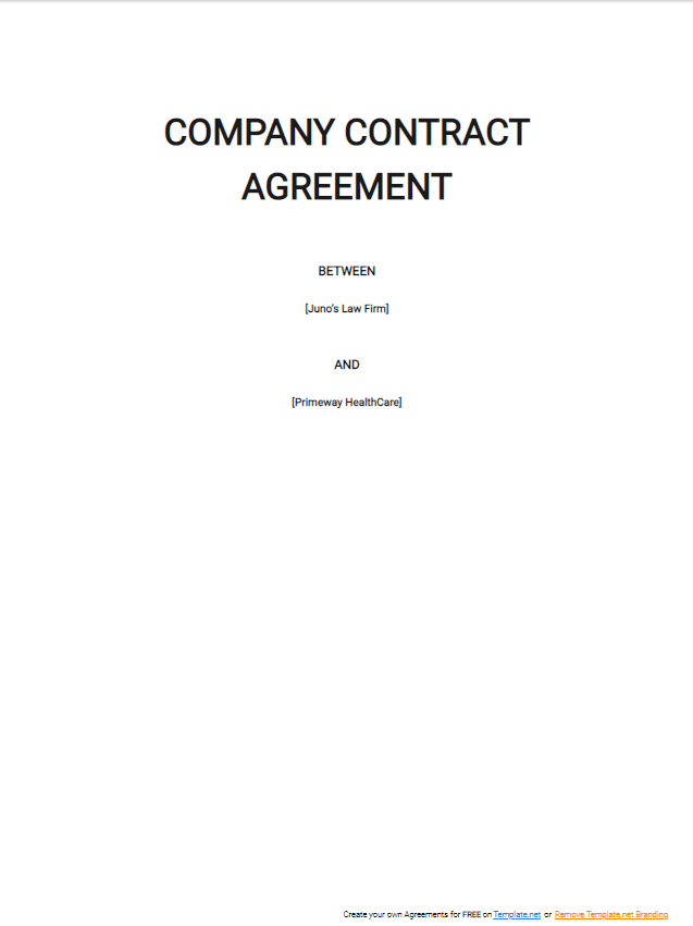company contract agreement