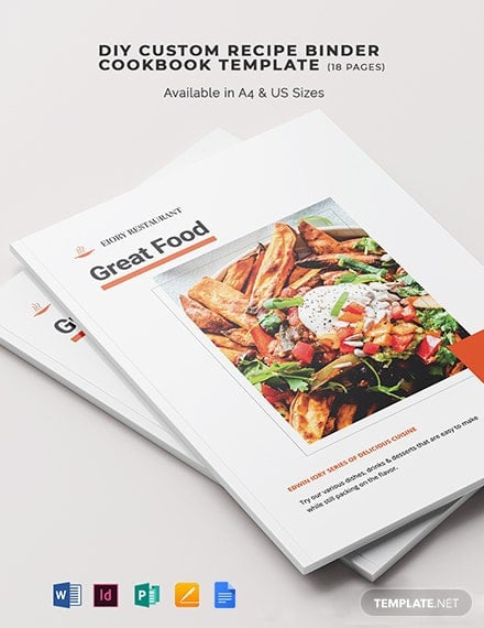 diy custom recipe binder cookbook template