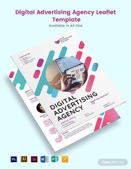 digital advertising agency leaflet template1x