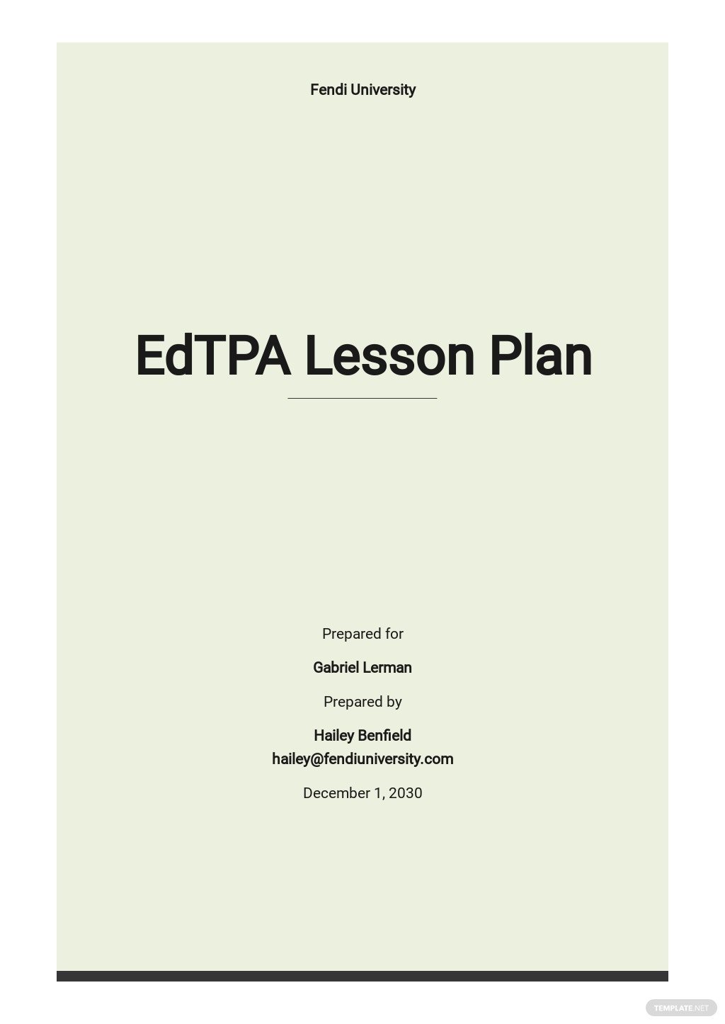 edtpa lesson plan template