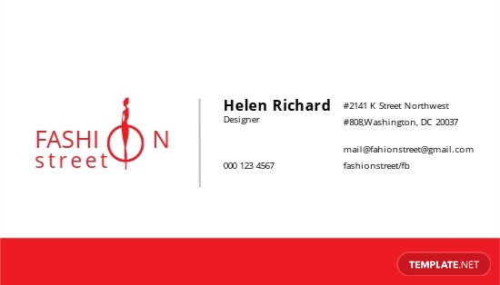 fashion business card template