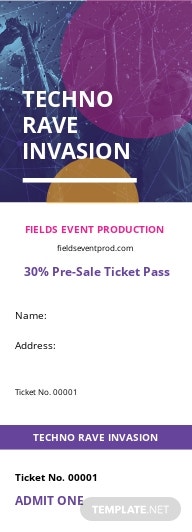 festival sale ticket template