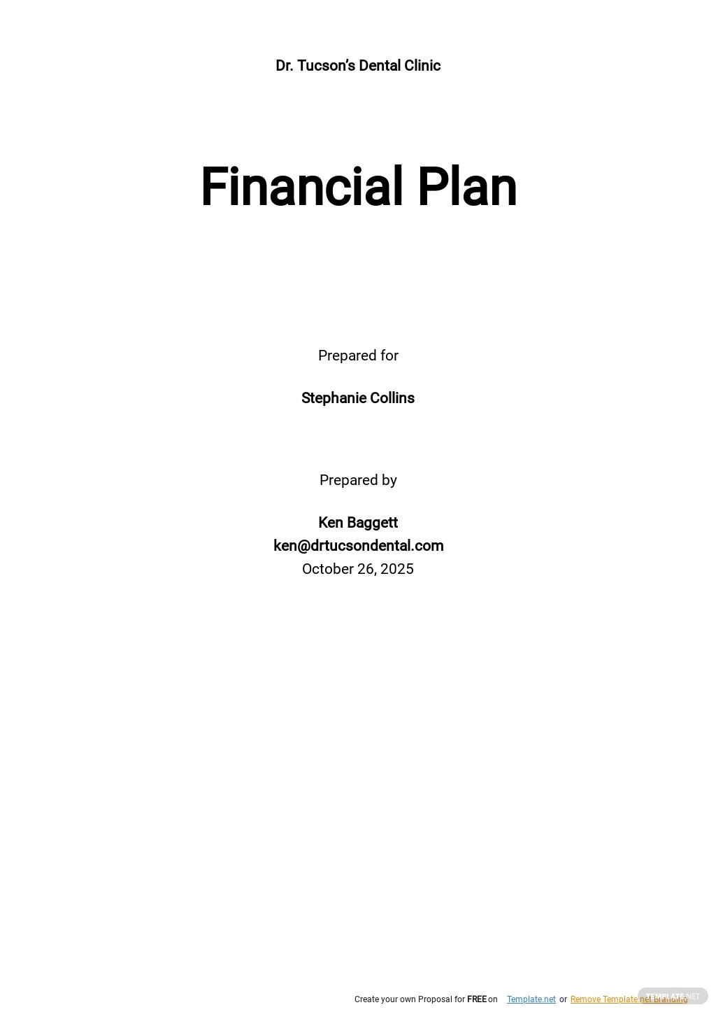 financial plan template