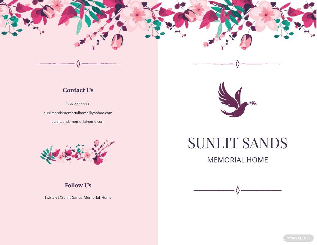 floral-funeral-memorial-bi-fold-brochure-template