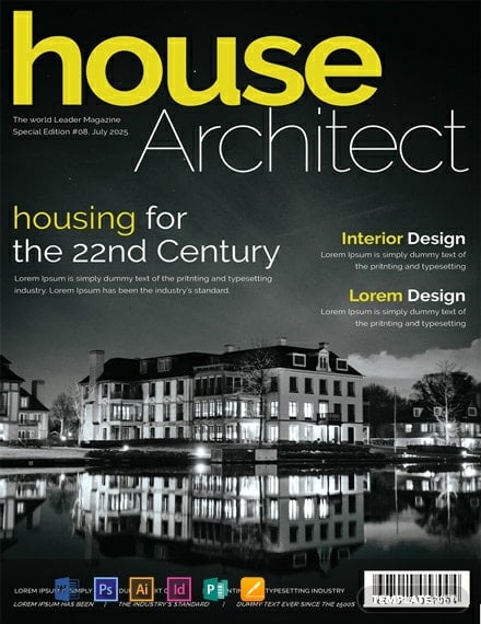 free architecture magazine cover page template 440x570 1