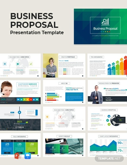 free business proposal presentation template 440x570