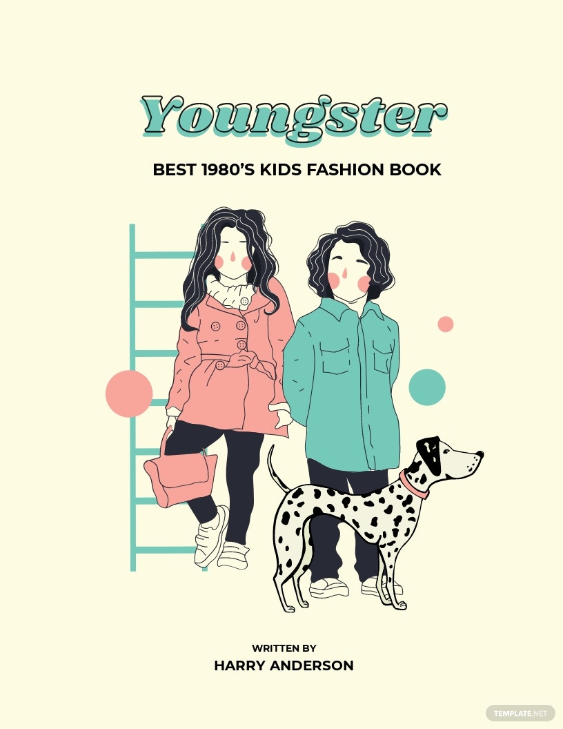 free childrens fashion book cover template