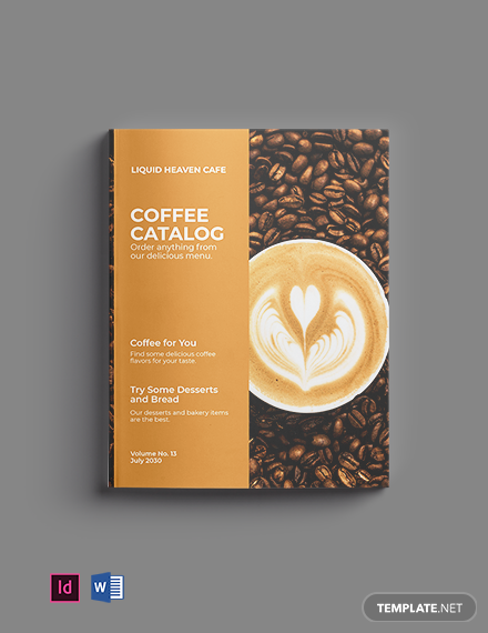 free coffee company catalog template