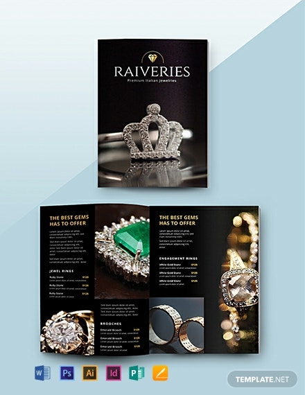 free jewelry catalog template 440x570