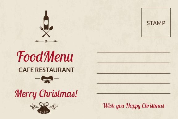 free-restaurant-christmas-postcard-template-2
