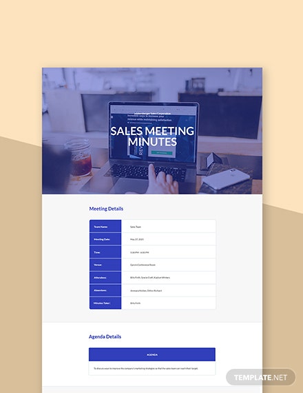 free-sales-meeting-minutes-template