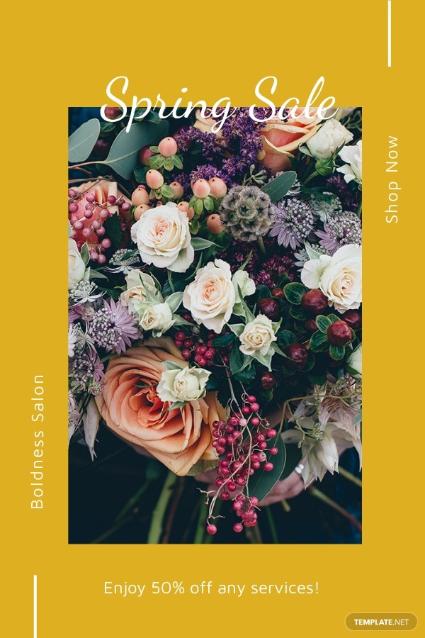 free spring sale pinterest pin template