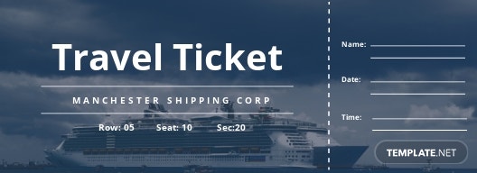 free travel ticket template