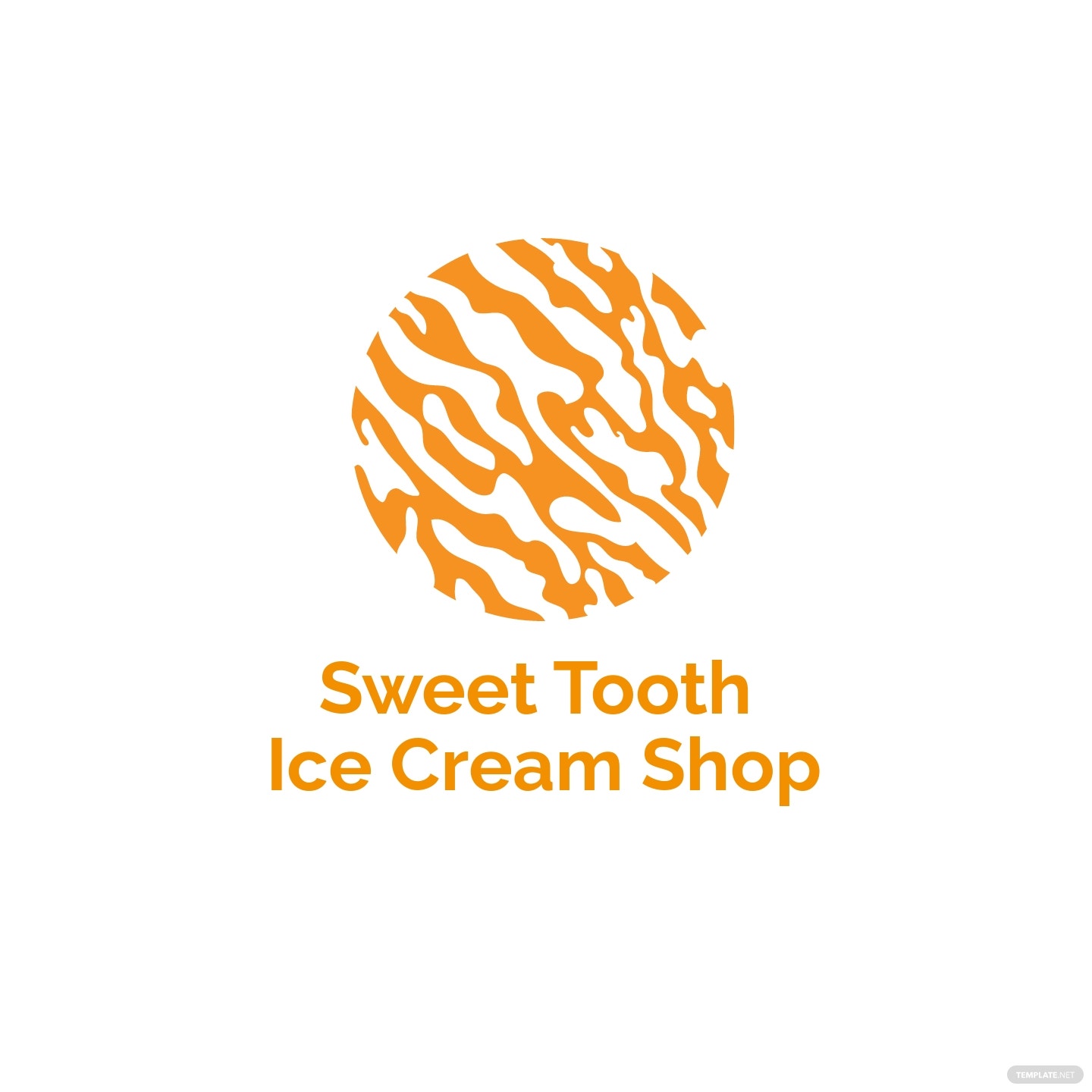 ice cream logo design template