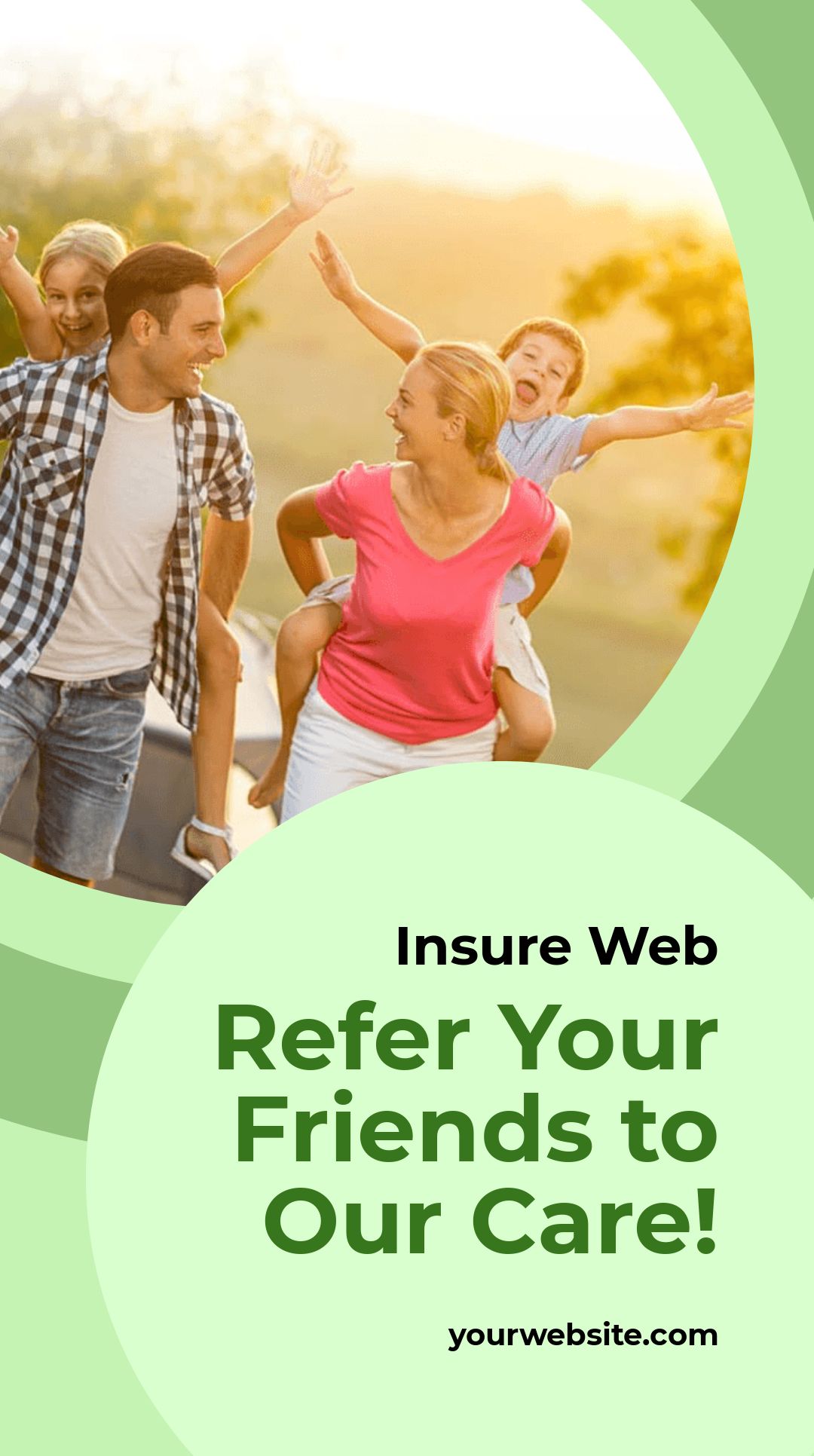 insurance marketing whatsapp post template