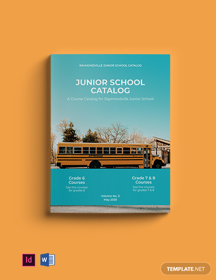 junior school catalog template