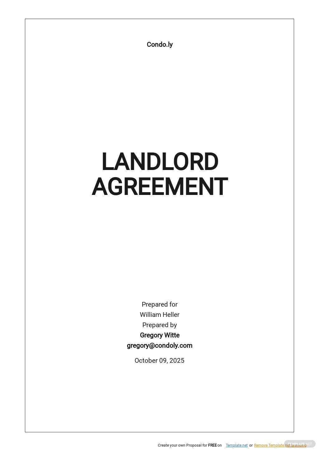 landlord agreement template