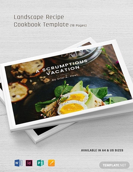 landscape recipe cookbook template