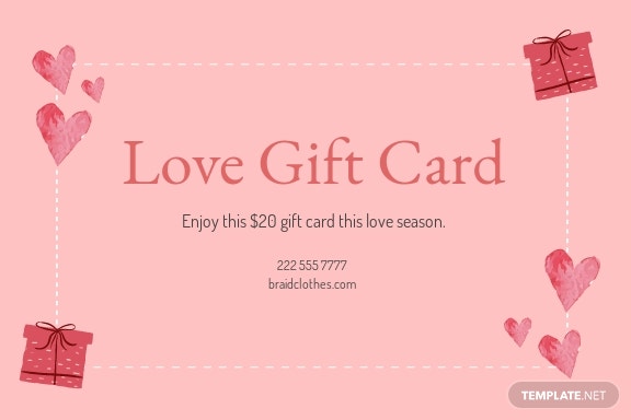 love-gift-card-template