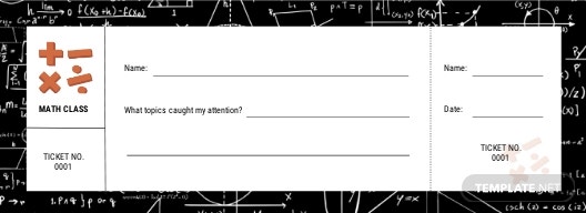 math exit ticket template