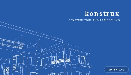 modern construction business card template