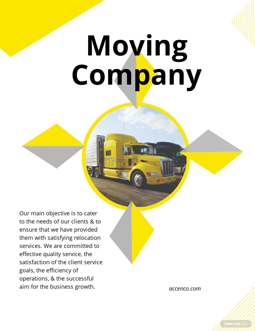 moving company pamphlet template
