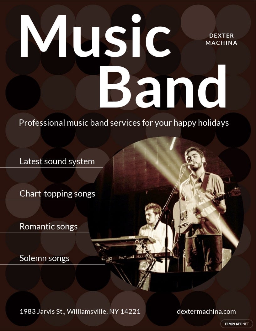 music band pamphlet template