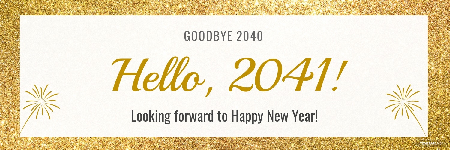 new year twitter banner template