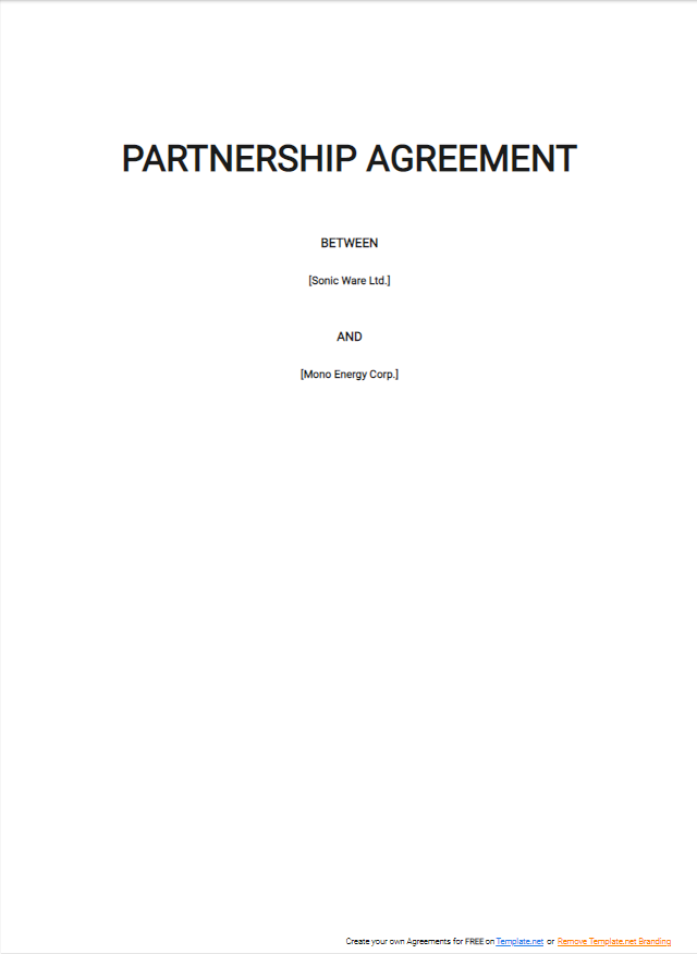 partnership agreement