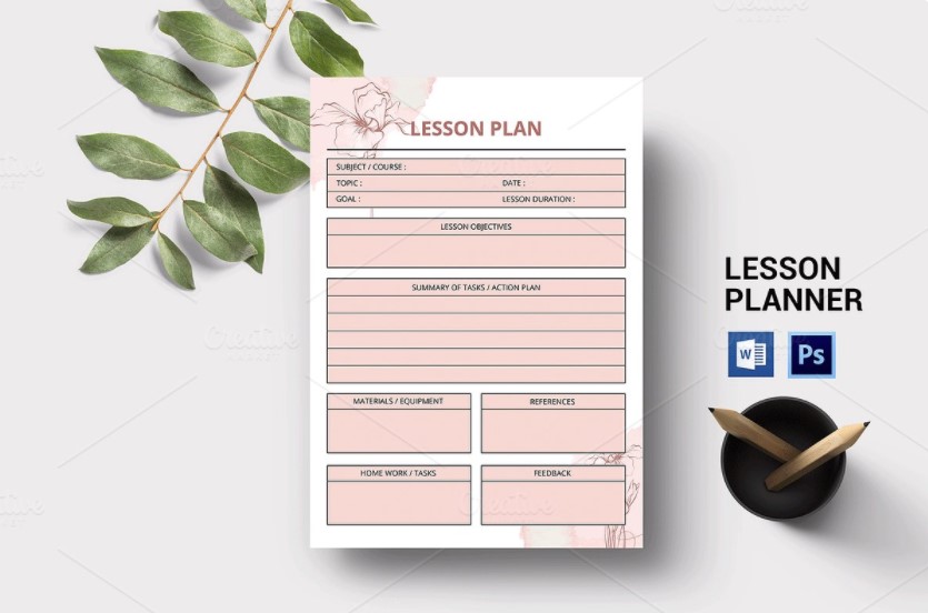 printable lesson plan example