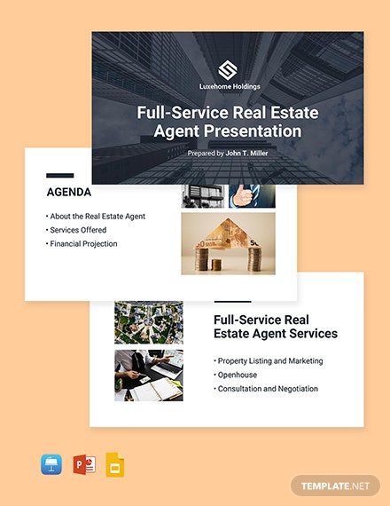 real estate agent presentation template format