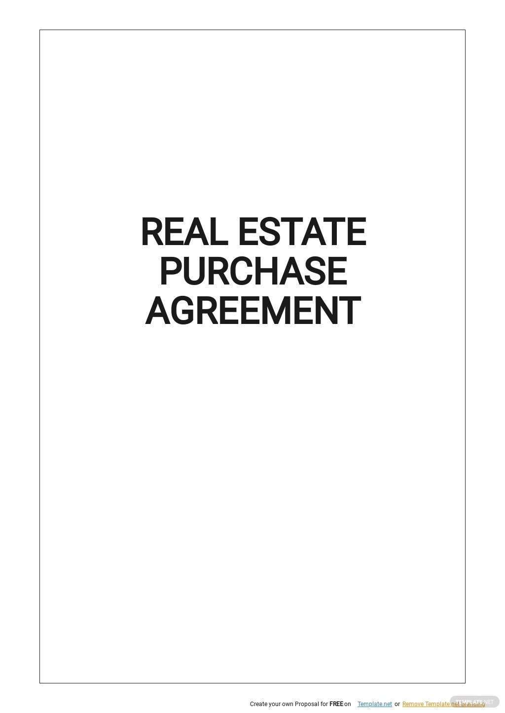 Real Estate Purchase Agreement Template ?width=480