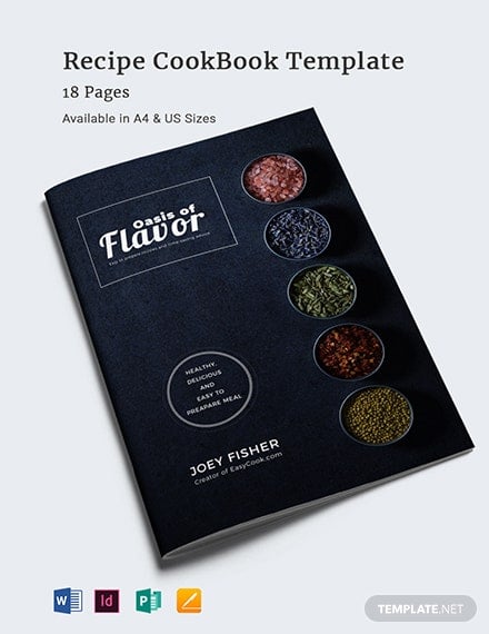 recipe cookbook template