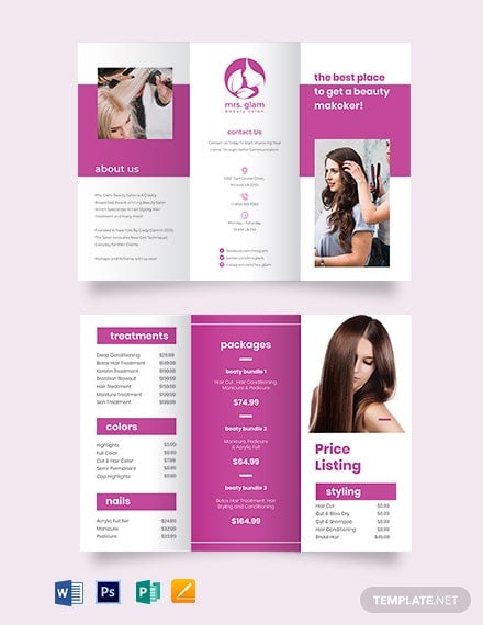 salon-price-list-tri-fold-brochure-template