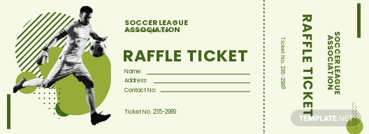 soccer raffle ticket template