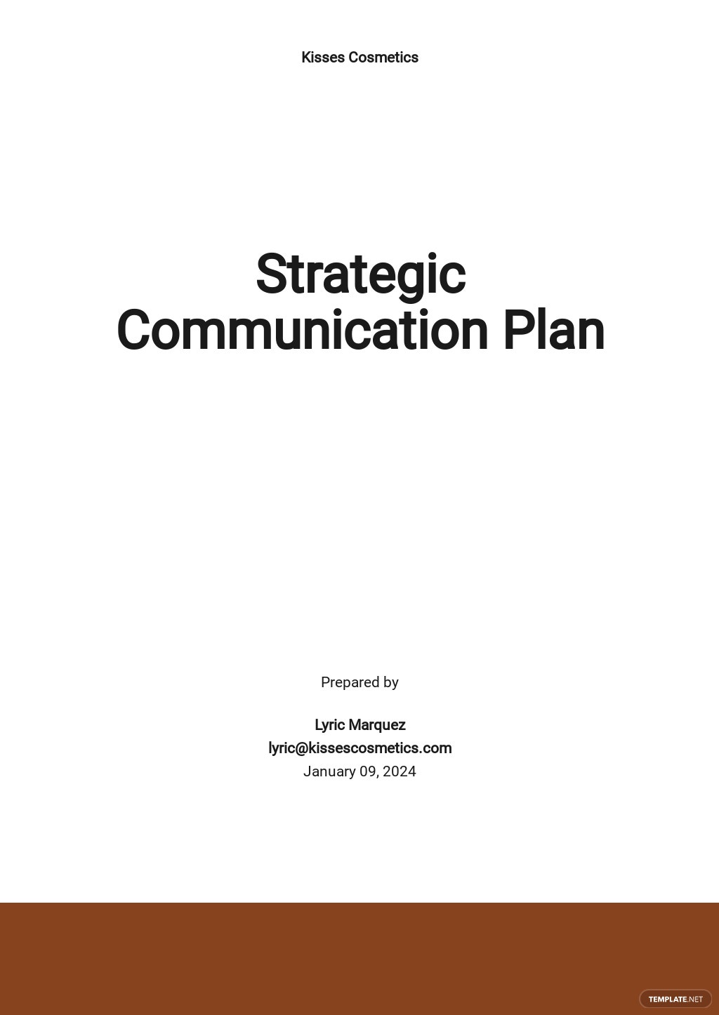 strategic communication plan template