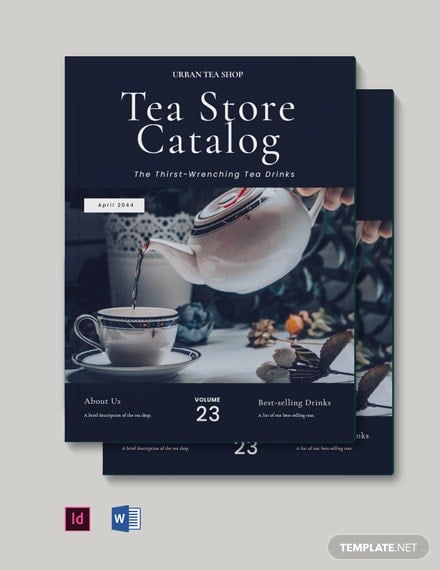 tea store catalog template