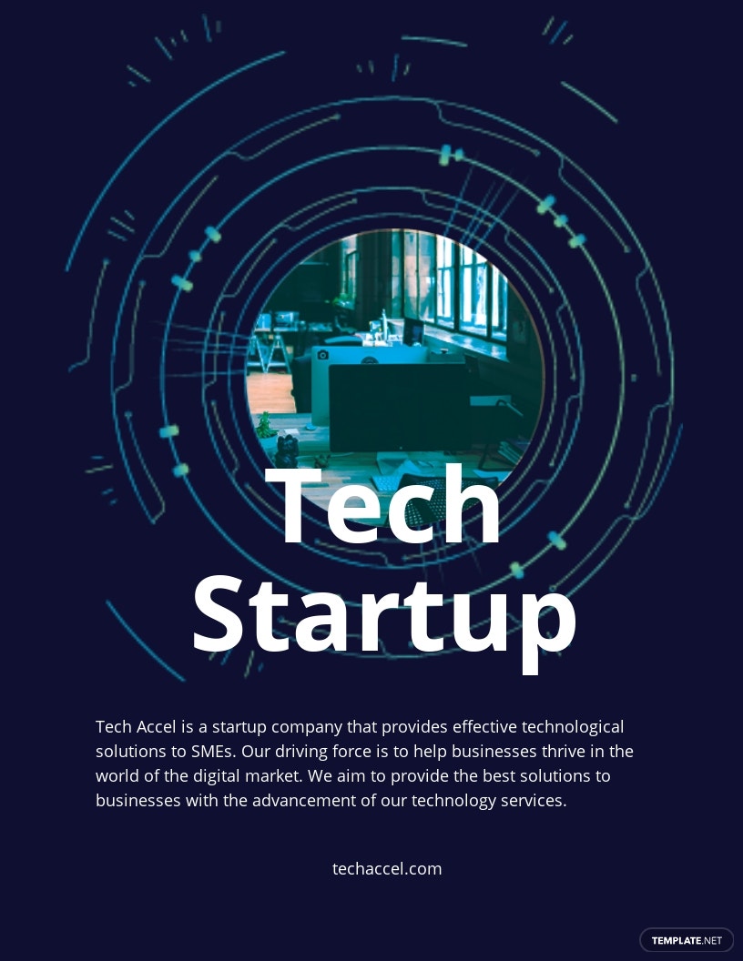 tech startup pamphlet template